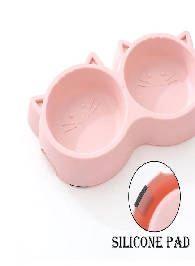 PET FUN وعاء طعام للحيوانات الأليفة 2 في 1 من بيت فن، مانع للانزلاق | وعاء مزدوج للطعام والماء | بلاستيك متين وآمن | مثالي للكلاب والجراء والقطط والقطط الصغيرة (400 مل) | عبوة من 4 قطع - Image 4